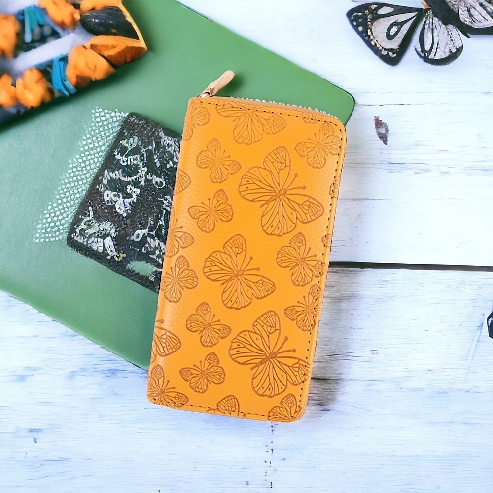 SAMPLE 38264 Butterfly Zip Around Wallet